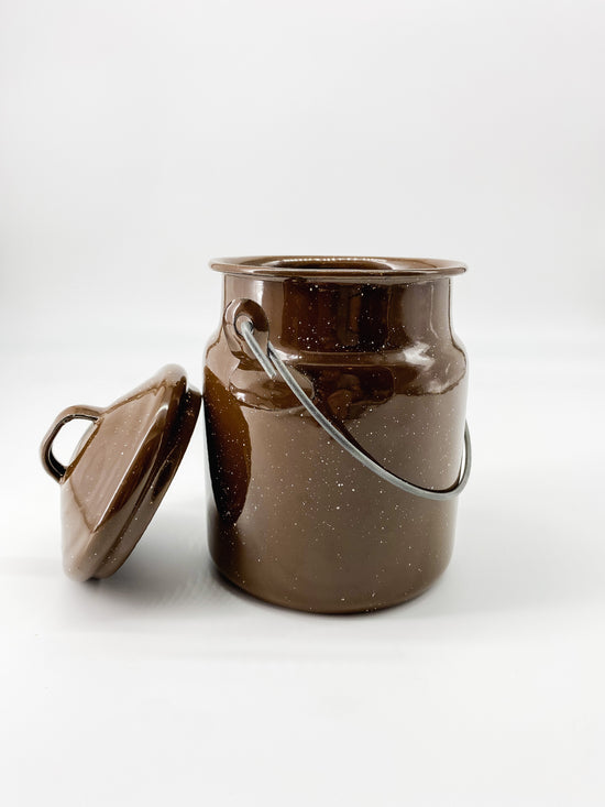Rustic Crock - Brown Metal