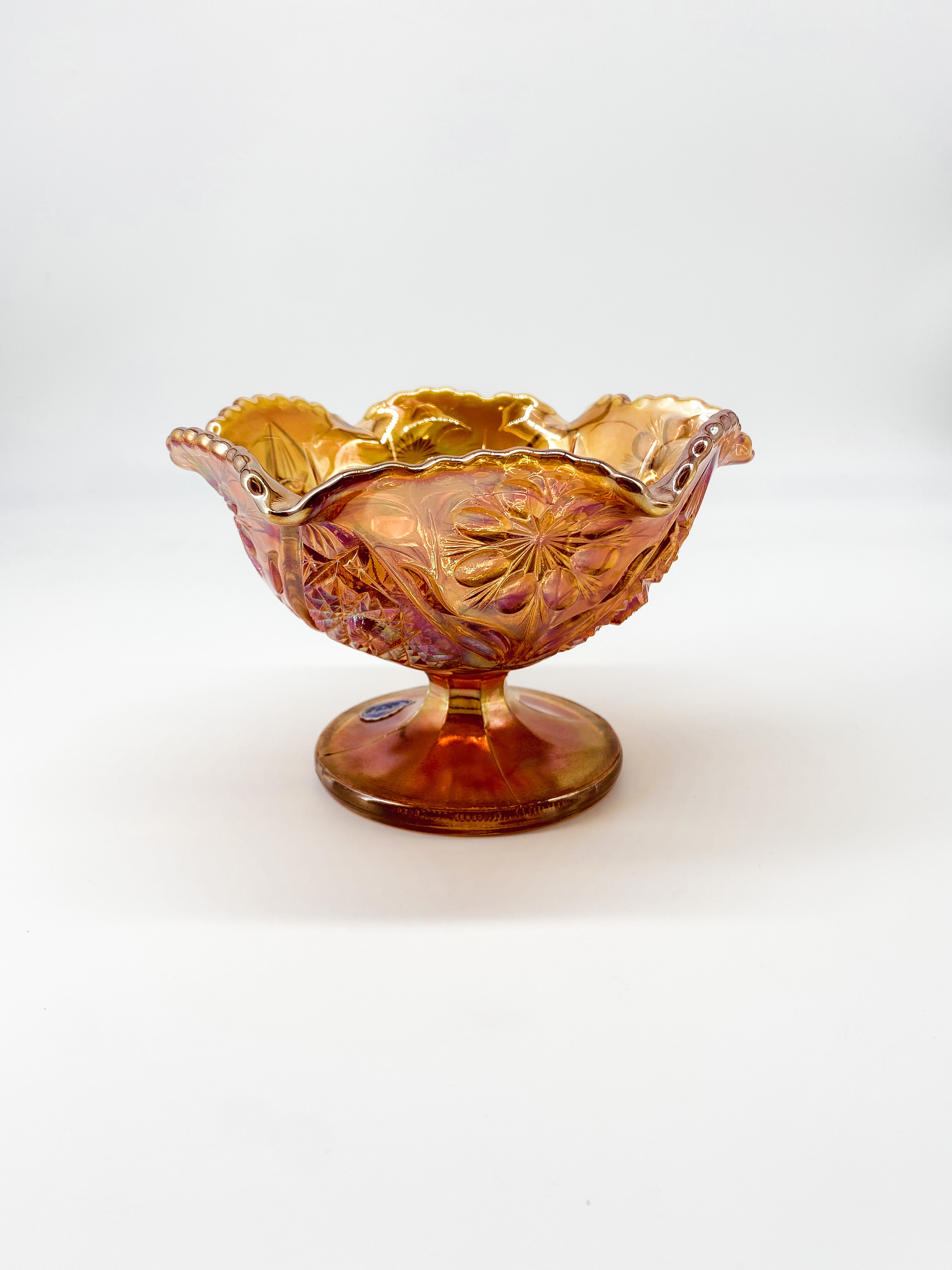 Marigold Carnival Glass discount Fruit Bowl