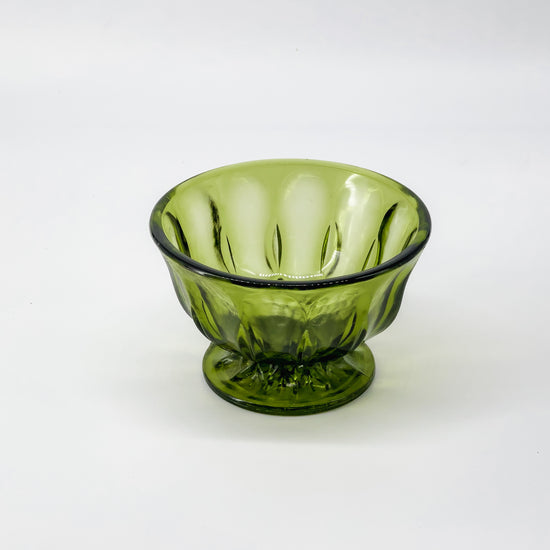 Vintage Candy Dish - Green Depression Glass