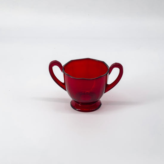 Vintage Tea Cup - Scarlet Depression Glass