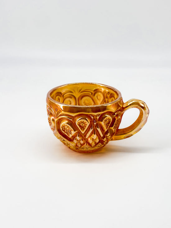 Vintage Punch Cup - Marigold Carnival Glass