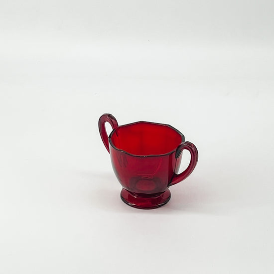 Vintage Tea Cup - Scarlet Depression Glass